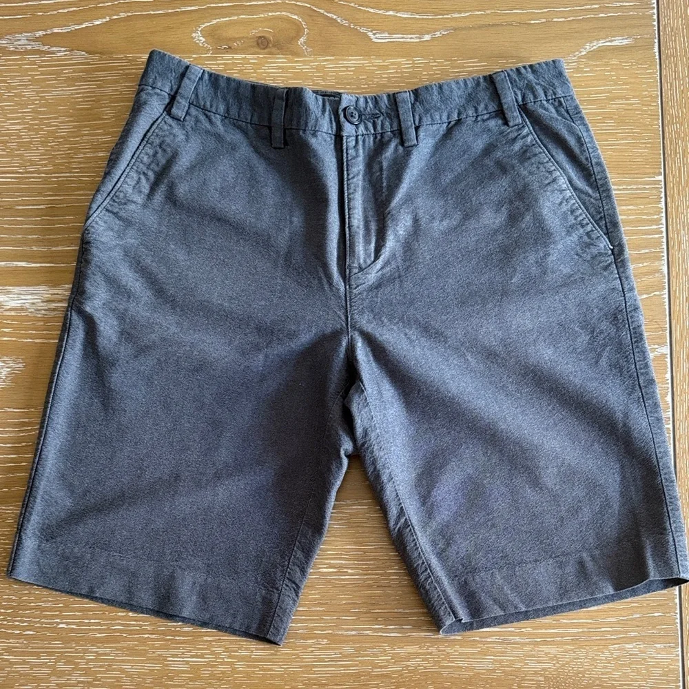 Express Charcoal Flat Front Shorts